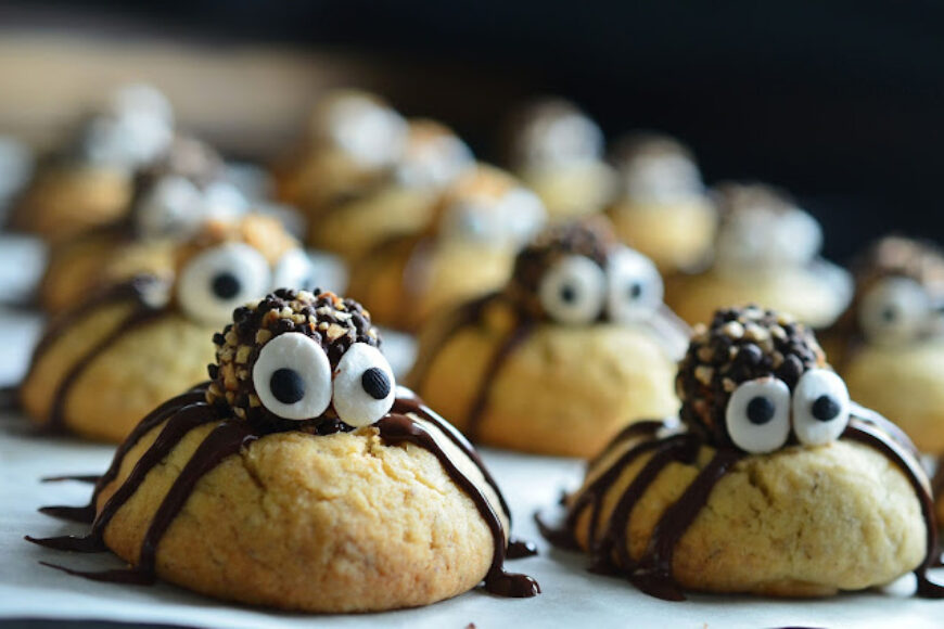 Galletas de araña para Halloween